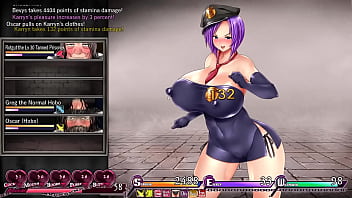 Big titted warden must stop horny rioters