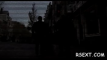 Slim wench rocks a hard pole