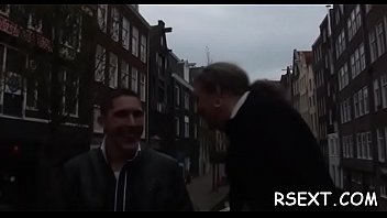 Slim wench rocks a hard pole