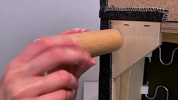 Hot brunette with big ass in sexy panties sucks cock and fucks guy on new sofa right after unpacking and setting up