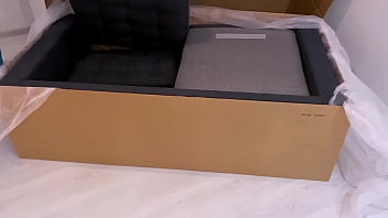 Hot brunette with big ass in sexy panties sucks cock and fucks guy on new sofa right after unpacking and setting up Hot brunette with big ass in sexy panties sucks cock and fucks guy on new sofa right after unpacking and setting up
