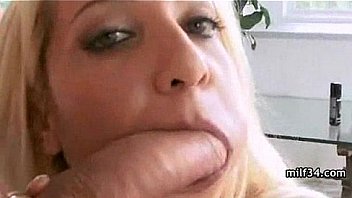 Horny big tit blonde milf nails a stud