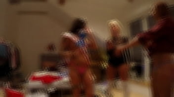 Tiny thongs and no panties leggings try on haul turns into a halloween party with daisy eve sylvia and lucie at leon lambert place with many different costume and uniforms