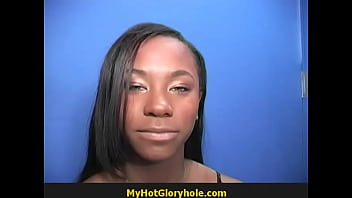 Sexy chick gets a glory hole 3