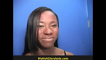 Sexy chick gets a glory hole 3