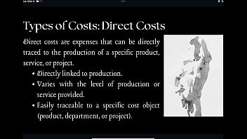 Young student teaches basics of management accounting