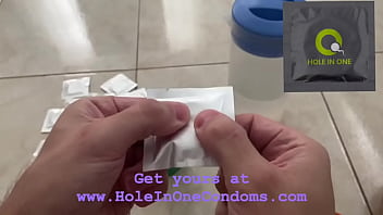 Filled creampie condom tampering cum inside asks for semen deep inside