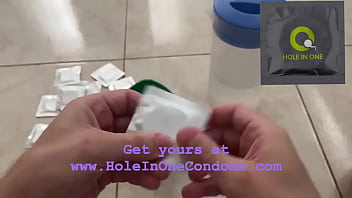 Filled creampie condom tampering cum inside asks for semen deep inside