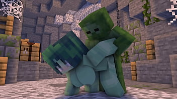 Minecraft porn in cave