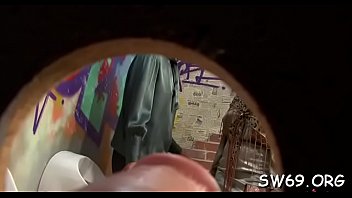 Sexy babe toys her hot butt