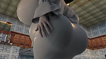 A vampire lady expands after drinking blueberry juice