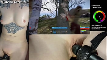 Goth twitch streamer plays rust naked