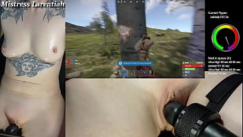 Goth twitch streamer plays rust naked