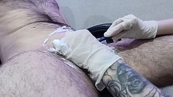 Nurse shaves patient's groin and ends with happy ending