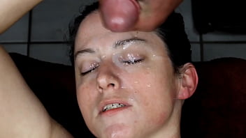 Dirty little whore gets facial cumshot in her eye Dirty little whore gets facial cumshot in her eye