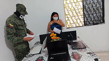 The soldier fucked the venezuelan saleswoman for the first time she does it to get collateral benefits and enjoy sex at work The soldier fucked the venezuelan saleswoman for the first time she does it to get collateral benefits and enjoy sex at work