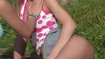 Creampie gangbang on picnic