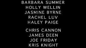 Blonde and brunette girl threesome