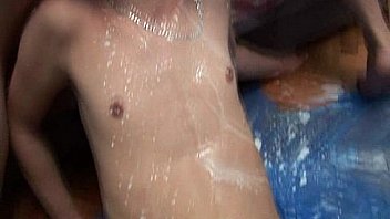 Gay buttered face squirt cum
