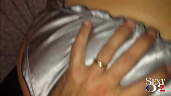 White amateur homemade couple satin lingerie panties clothed sex depthroat spanking