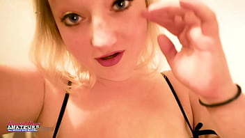 Big titted blonde faiths hope deepthroats a dick and milks it to eat cum