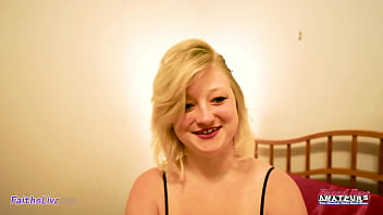Big titted blonde faiths hope deepthroats a dick and milks it to eat cum