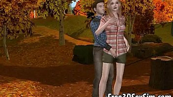 Foxy 3d cartoon blonde getting fucked in the woods