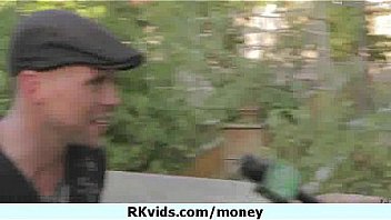 Desperate teen naked in public and fucks to pay rent 30