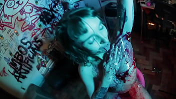 Strawberry syrup enema & messy fun