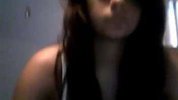 Hot girl playing with her nice tits