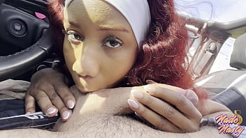 Sneaky car blowjob with jenna foxx