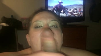 Worked her mouth then busted