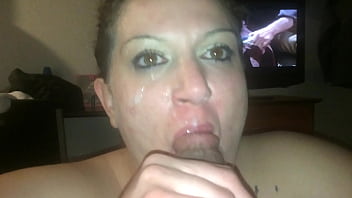 Worked her mouth then busted