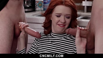 Preventing stepsons from going away turns into a freeuse threesome cncmilf