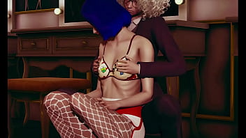 Stocking lesbian animation