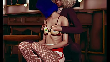 Stocking lesbian animation