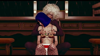 Stocking lesbian animation