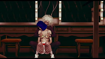 Stocking lesbian animation