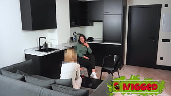 Home delivery with a happy ending stunning latina babybell with a killer ass fucks the black glovo guy in nigged