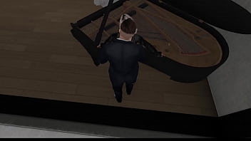 The sad pianist and her girlfriend