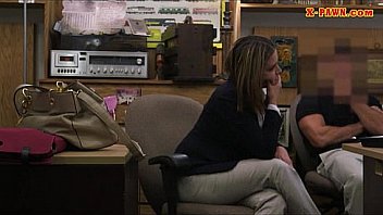 Foxy big boobs business lady pussy pounded in the pawnshop
