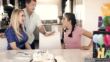 Big tits stepmom and stepdad swap stepdaughter to fulfill a have a 3some and the teen sucks his is fucked as she licks pussy