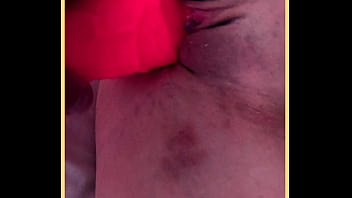 Big toy fun for this wifes shaves pussy