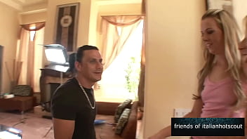 Two beautiful blonde girls fucked by a very dirty male