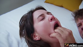 She rides him right to completion before he cums on her face