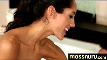 Nurumassage teen slides oily pussy on cock 24