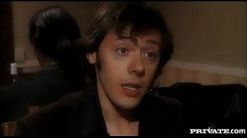 Blonde kathy fucks her date in the garage by the cars