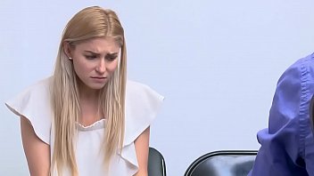 Redhead teen jacks off the officer