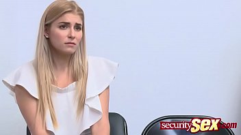 Redhead teen jacks off the officer