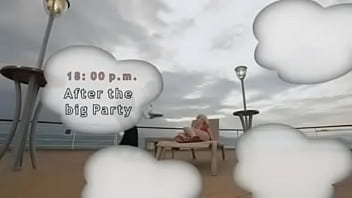 Nataly is sunbathing on the deck of a ship and gets fucked